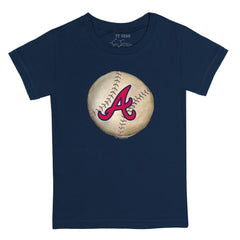 Atlanta Braves Tiny Turnip Youth Stitched Baseball T-Shirt - Navy - MLB Discount