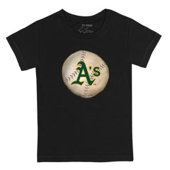 Athletics Tiny Turnip Youth Stitched Baseball T-Shirt - Black - MLB Lifestyle