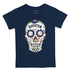 Houston Astros Tiny Turnip Youth Sugar Skull T-Shirt - Navy - MLB Discount