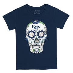 Tampa Bay Rays Tiny Turnip Youth Sugar Skull T-Shirt - Navy - MLB Online