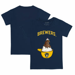 Milwaukee Brewers Tiny Turnip Youth Sundae Helmet T-Shirt - Navy - MLB Online