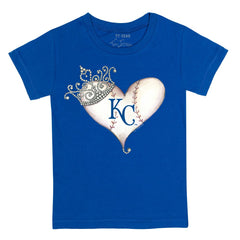 Kansas City Royals Tiny Turnip Youth Tiara Heart T-Shirt - Royal - MLB Online
