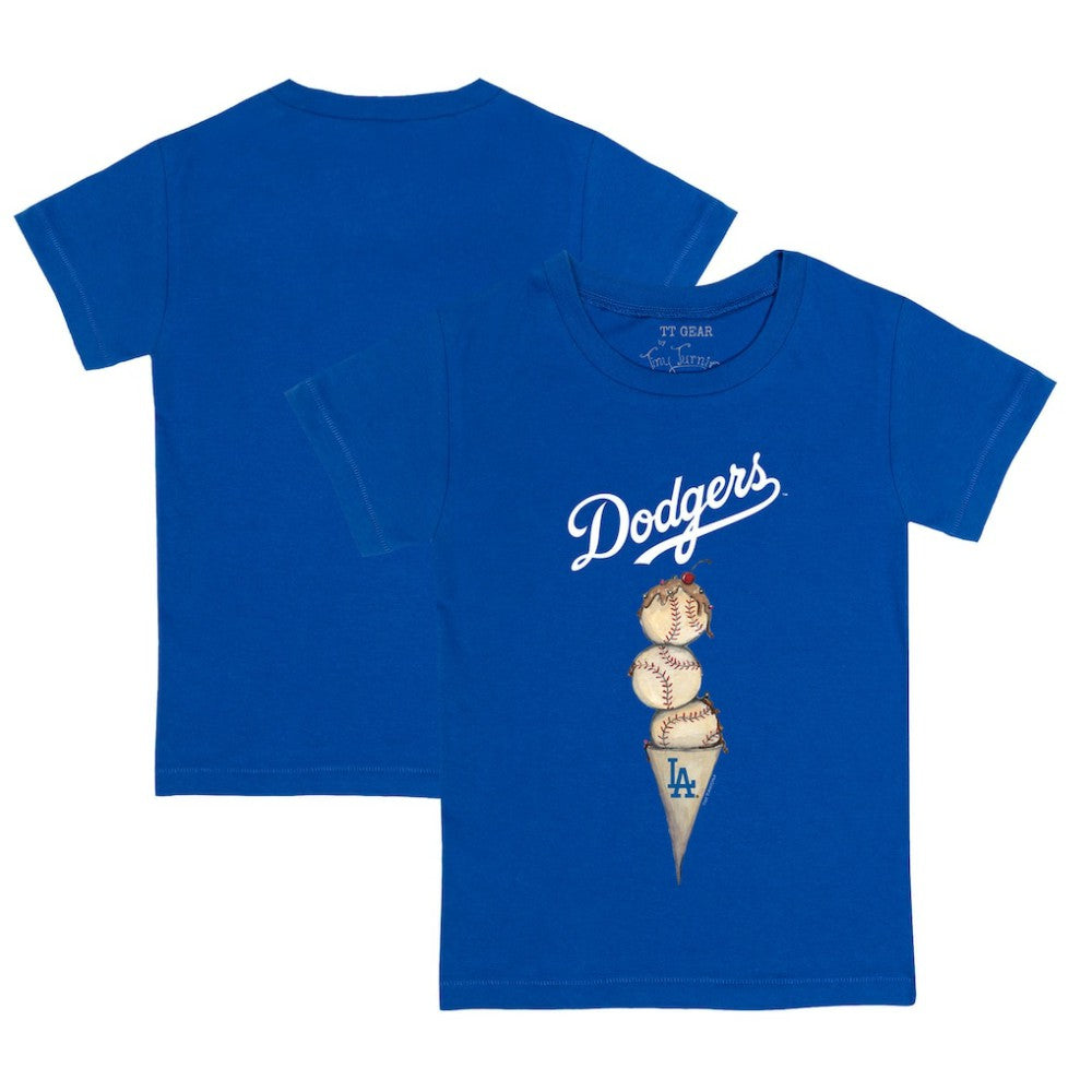 Los Angeles Dodgers Tiny Turnip Youth Triple Scoop T-Shirt - Royal - MLB Discount