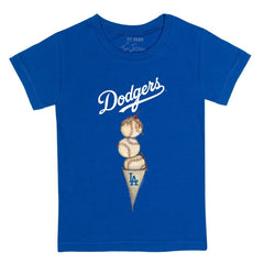 Los Angeles Dodgers Tiny Turnip Youth Triple Scoop T-Shirt - Royal - MLB Discount