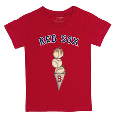 Boston Red Sox Tiny Turnip Youth Triple Scoop T-Shirt - Red - MLB Discount