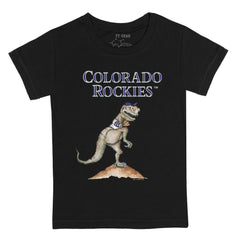 Colorado Rockies Tiny Turnip Youth TT Rex T-Shirt - Black - MLB Discount