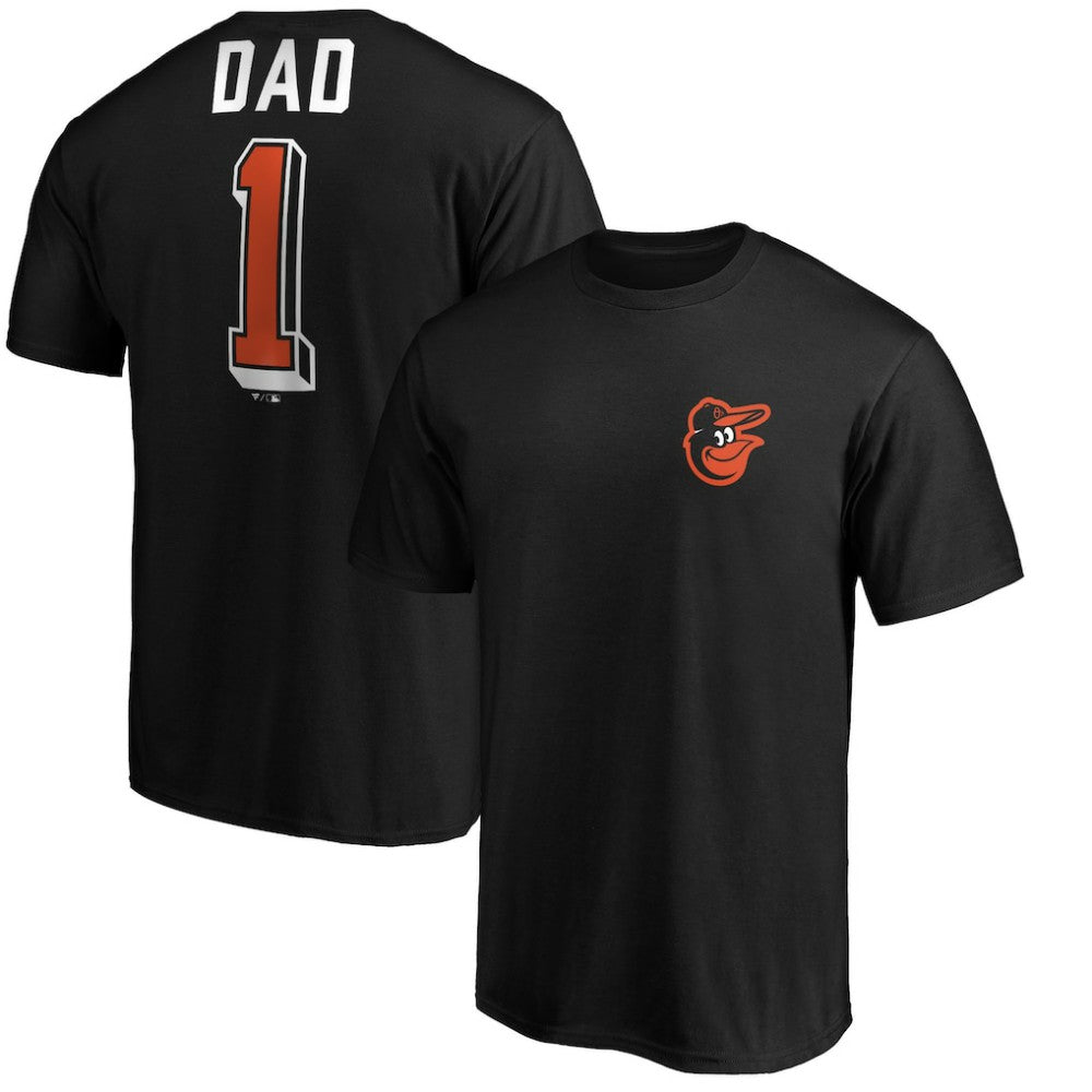 Baltimore Orioles Number One Dad T-Shirt - Black - MLB Online