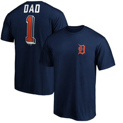 Detroit Tigers Number One Dad T-Shirt - Navy - MLB on Sale