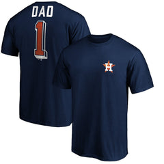 Houston Astros Number One Dad T-Shirt - Navy - MLB on Sale