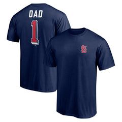 St. Louis Cardinals Number One Dad T-Shirt - Navy - MLB on Sale