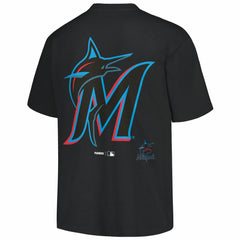 Miami Marlins PLEASURES Ballpark T-Shirt - Black - MLB Lifestyle