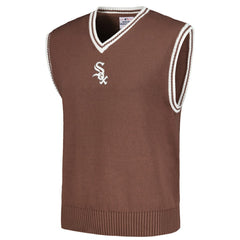 Chicago White Sox PLEASURES Knit V-Neck Pullover Sweater Vest - Brown - MLB Discount