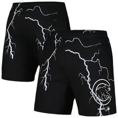 Chicago Cubs PLEASURES Lightning Shorts - Black - MLB Sale