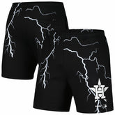 Houston Astros PLEASURES Lightning Shorts - Black - MLB Lifestyle