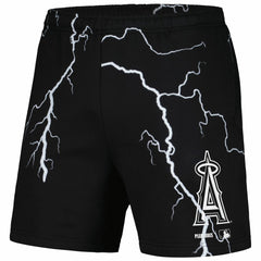 Los Angeles Angels PLEASURES Lightning Shorts - Black - MLB Lifestyle