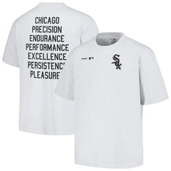 Chicago White Sox PLEASURES Precision T-Shirt - White - MLB Lifestyle