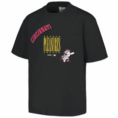 Cincinnati Reds PLEASURES Repurpose T-Shirt - Black - MLB Sale