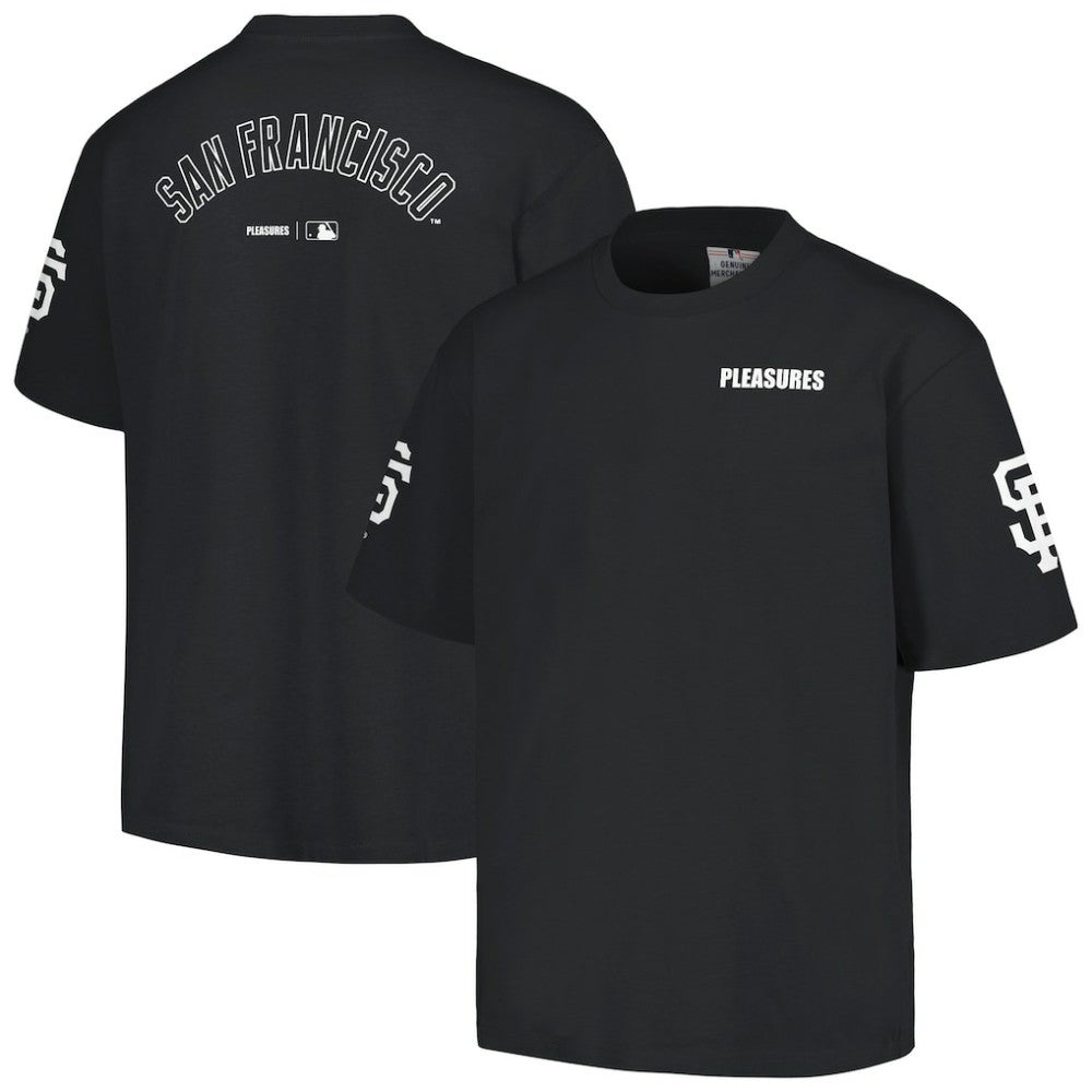 San Francisco Giants PLEASURES Team T-Shirt - Black - MLB on Sale
