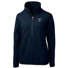 Texas Rangers Cutter & Buck Women's Americana Logo Cascade Eco Sherpa Fleece Half-Zip Pullover Jacket - Navy - MLB Online