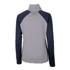 Milwaukee Brewers Cutter & Buck Women's Americana Logo Forge Tonal Stripe Stretch Half-Zip Pullover Top - Navy - MLB Sale