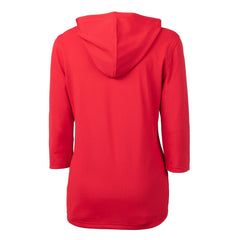 Cleveland Guardians Cutter & Buck Women's Americana Logo DryTec Virtue Eco Pique Recycled Half-Zip Pullover Hoodie - Red - MLB Sale