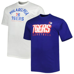 Philadelphia 76ers Big & Tall Two-Pack T-Shirt Set Royal/White | Fanatics Near Me