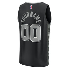 San Antonio Spurs Fast Break Custom Replica Jersey Black Statement Edition | Fanatics for sale