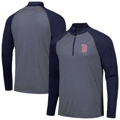 Boston Red Sox Levelwear Charter Striped Raglan Quarter-Zip Top - Navy - MLB Online