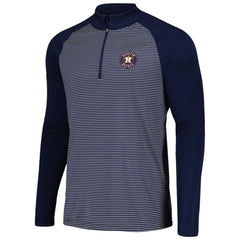Houston Astros Levelwear Charter Striped Raglan Quarter-Zip Top - Navy - MLB Lifestyle