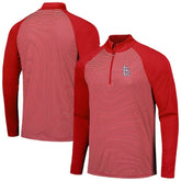 St. Louis Cardinals Levelwear Charter Striped Raglan Quarter-Zip Top - Red - MLB Lifestyle