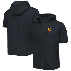 San Francisco Giants Levelwear Recruit Full-Zip Short Sleeve Hoodie - Black - MLB on Sale