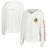 Chicago Blackhawks Concepts Sport Women's Accord Hacci Long Sleeve Hoodie Top - White - NHL 5335010