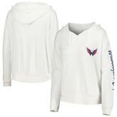 Washington Capitals Concepts Sport Women's Accord Hacci Long Sleeve Hoodie Top - White - NHL 5335017