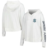 Seattle Kraken Concepts Sport Women's Accord Hacci Long Sleeve Hoodie Top - Cream - NHL 5335022