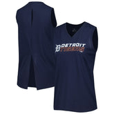 Detroit Tigers Levelwear Women's Paisley Chase V-Neck Tank Top - Navy - MLB Online