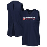 Minnesota Twins Levelwear Women's Paisley Chase V-Neck Tank Top - Navy - MLB Lifestyle