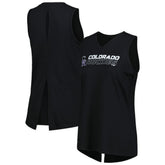 Colorado Rockies Levelwear Women's Paisley Chase V-Neck Tank Top - Black - MLB Discount