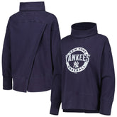 New York Yankees Levelwear Women's Sunset Farm Team Pullover Sweatshirt - Navy - MLB Discount