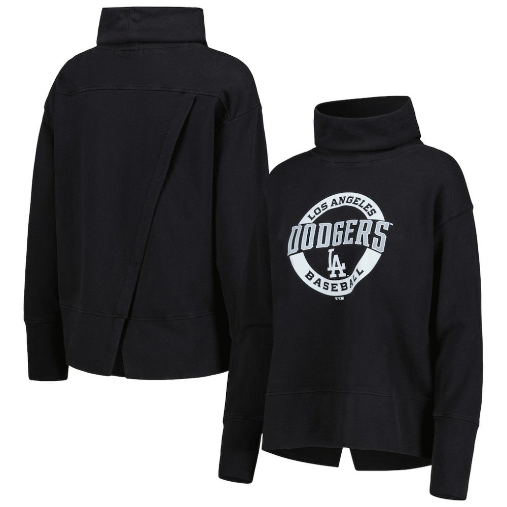 Los Angeles Dodgers Levelwear Women's Sunset Farm Team Pullover Sweatshirt - Black - MLB on Sale