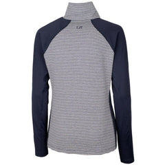 Minnesota Twins Cutter & Buck Women's DryTec Forge Tonal Stripe Stretch Half-Zip Top - Navy - MLB Lifestyle