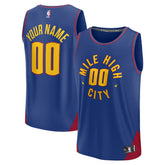 Denver Nuggets Youth Fast Break Replica Custom Jersey for sale Statement Editi- Blue | Fanatics US