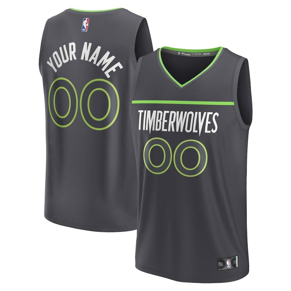 Minnesota Timberwolves Youth Custom Fast Break Jersey Statement Edition Black | Fanatics discount