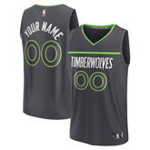 Minnesota Timberwolves Youth Custom Fast Break Jersey Statement Edition Black | Fanatics discount