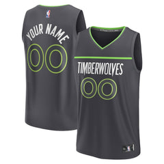 Minnesota Timberwolves Youth Custom Fast Break Jersey Statement Edition Black | Fanatics discount