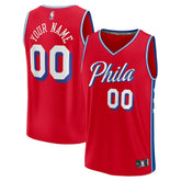 Philadelphia 76ers Youth Fast Break Replica Custom Jersey Statement Edition Red | Fanatics for sale