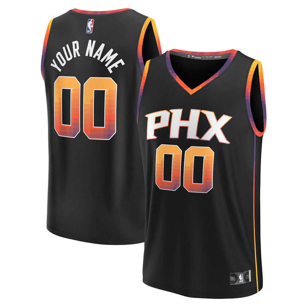 Phoenix Suns Youth Fast Break Replica Custom Jersey Statement Edition Black | Fanatics outlet