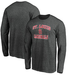 St. Louis Cardinals Heart & Soul Team Long Sleeve T-Shirt - Charcoal - MLB Lifestyle
