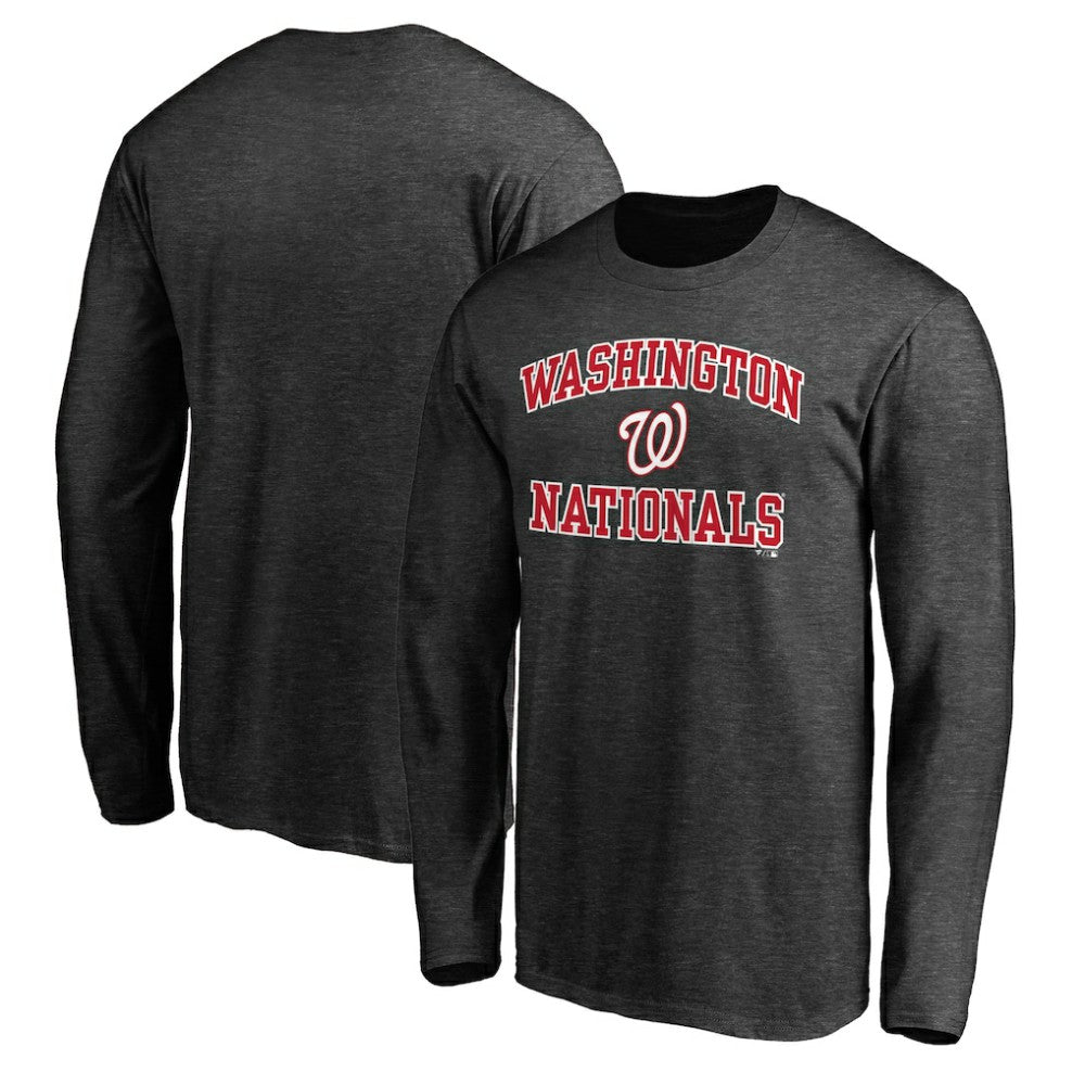 Washington Nationals Heart & Soul Team Long Sleeve T-Shirt - Charcoal - MLB on Sale