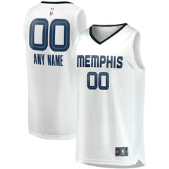 Memphis Grizzlies Fast Break Custom Replica Jersey Association Edition White | Fanatics US