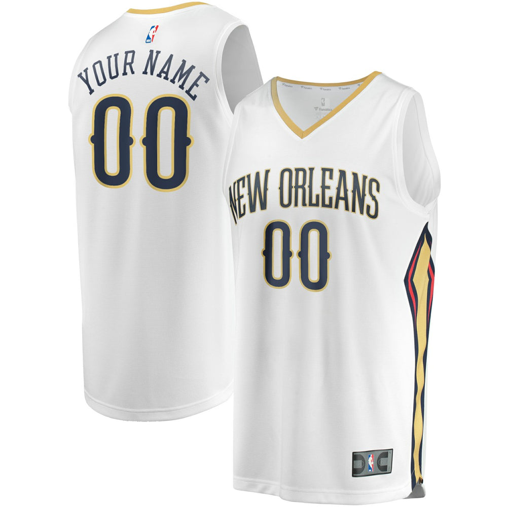 New Orleans Pelicans Unisex Custom Fast Break Jersey Association Edition White | Fanatics Near Me